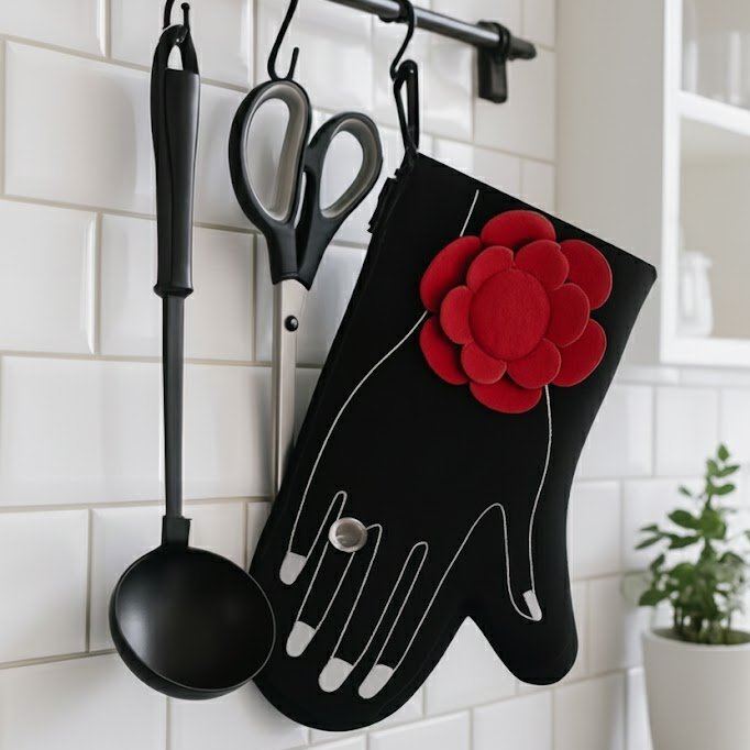 neoprene female/she oven mitt