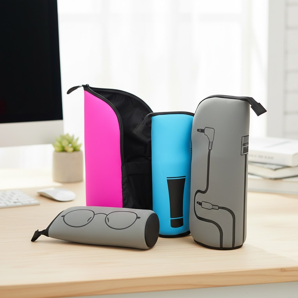 Neoprene wash-glasses-cosmetic-cable-bag